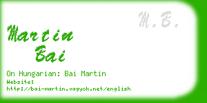 martin bai business card